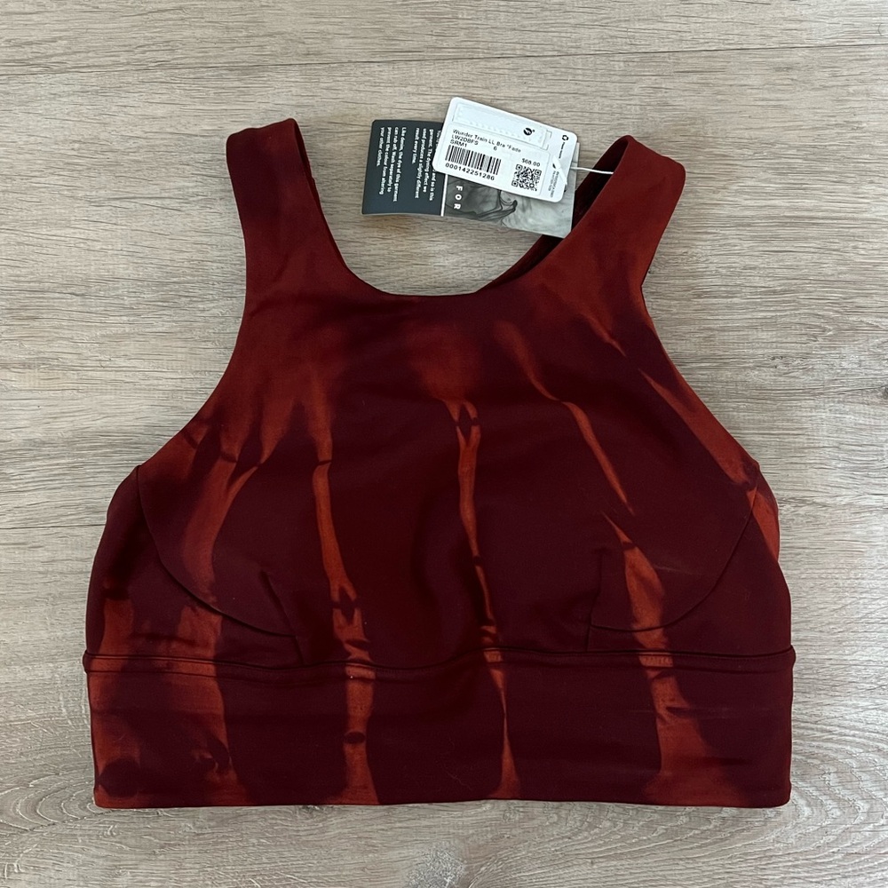 LuLulemon Wunder Train LL Bra- Burgundy Tie Dye